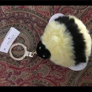 Kate spade bee Pom Pom keychain